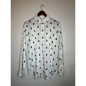 Kenny Flowers Island Classics Christmas Tree Holiday Button Down Shirt Men M NWT